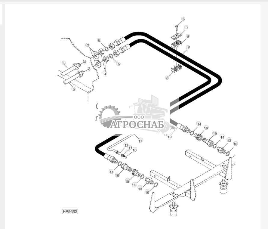 Chaff Spreader Hoses And Lines (Dual Motor) 